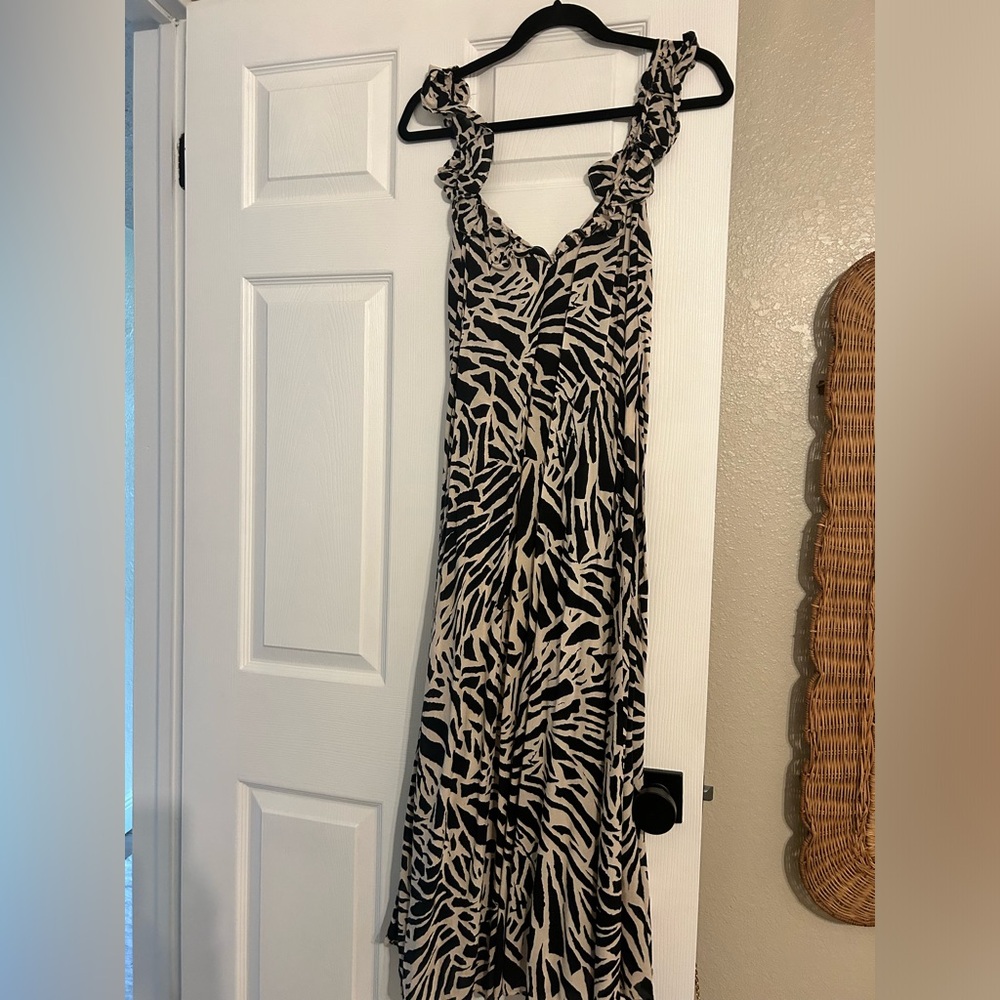 H&M Tropical Animal Print Maxi Dress
